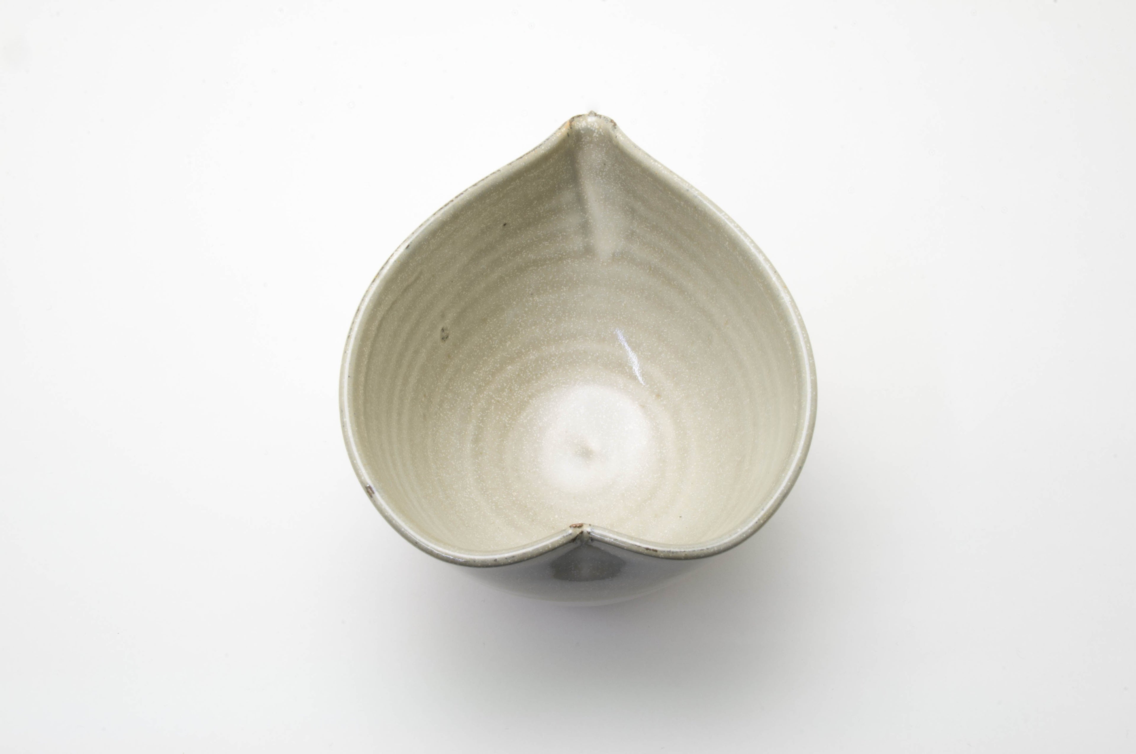 Earthenware Spout Bowl Shaped a Heart by Shoyo-gama