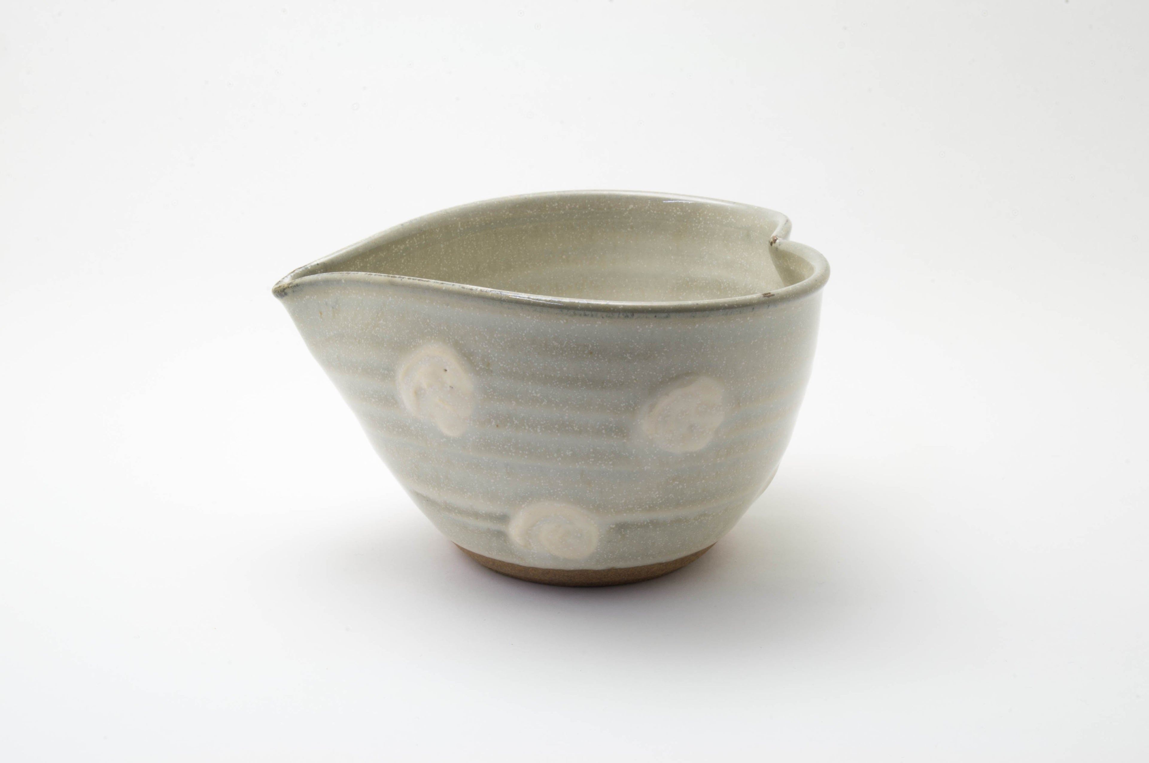 Earthenware Spout Bowl Shaped a Heart by Shoyo-gama