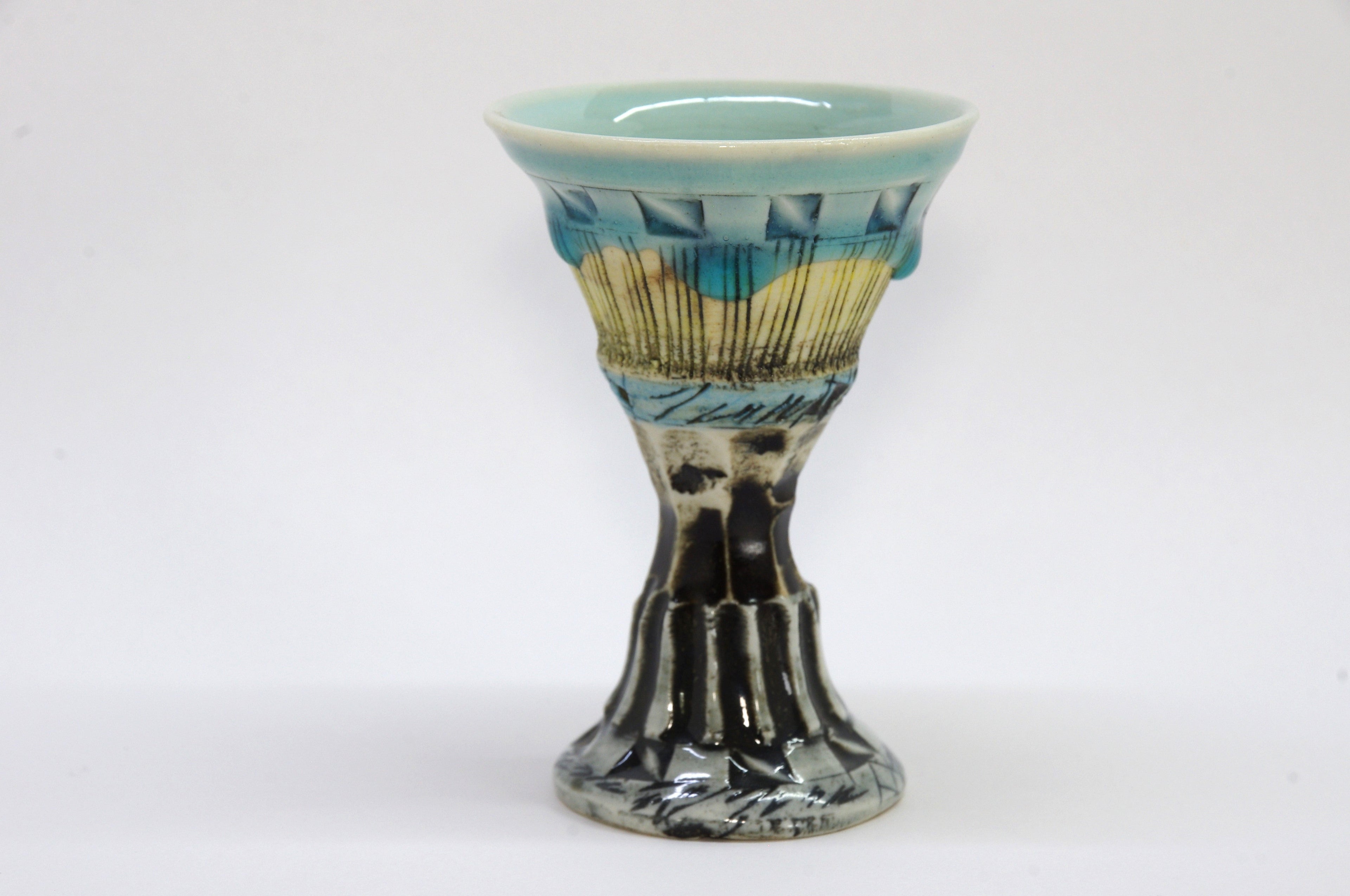 Stem Ware Porcelain Sake Cup by Hayashi Hideki