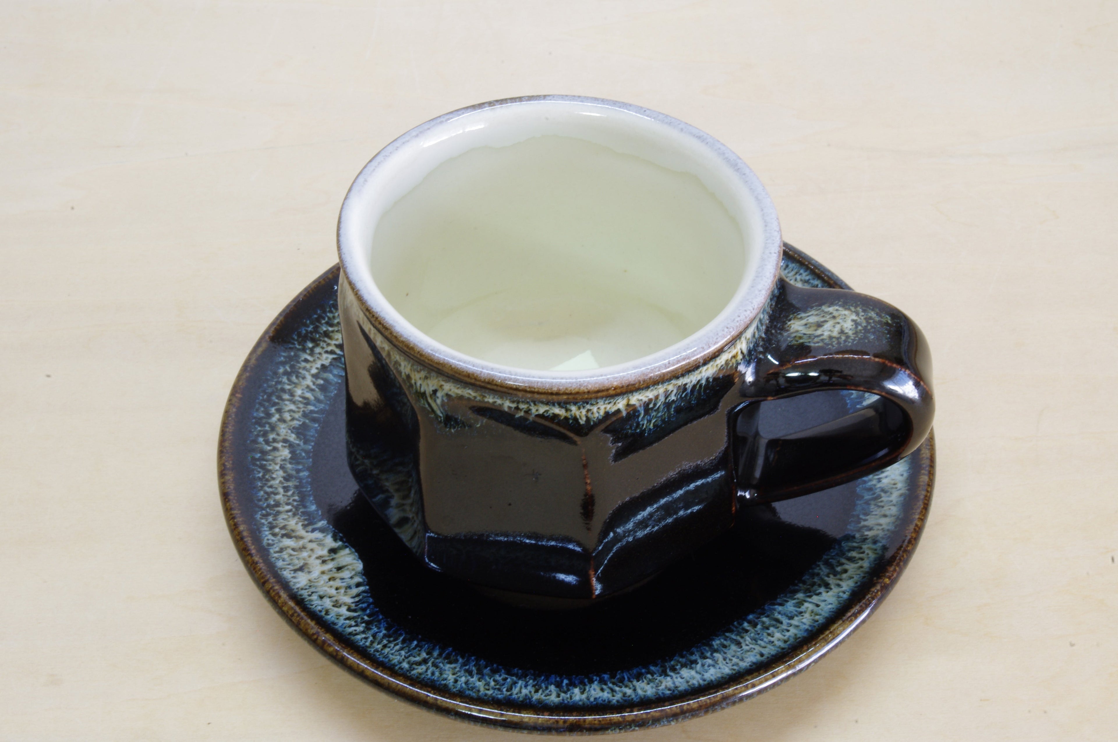 Earthenware Cup and Saucer by Shoyo-gama