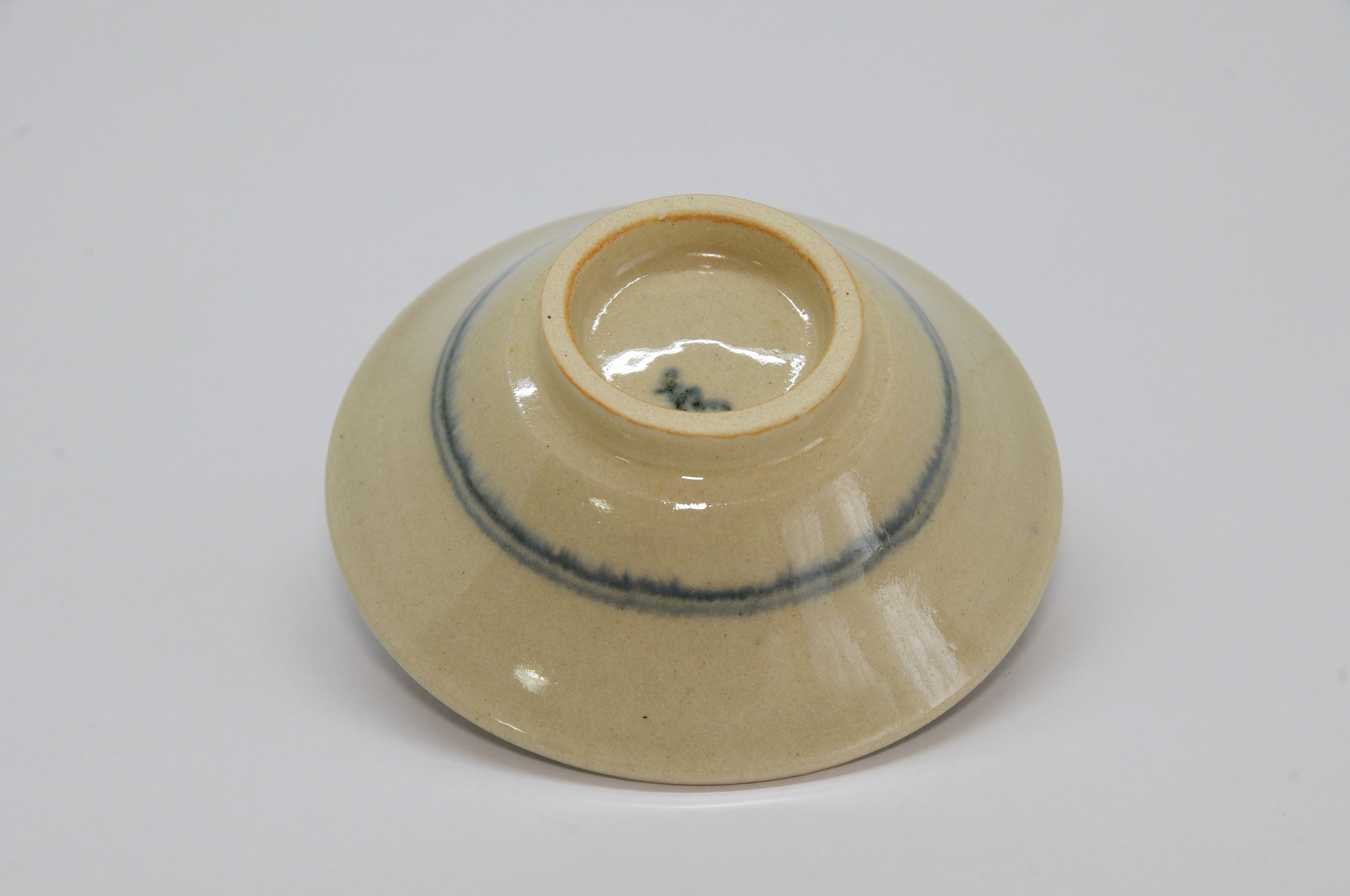 Porcelain Sake Cup with Peacock Drawn in AnnanStyle by Yuki Ando