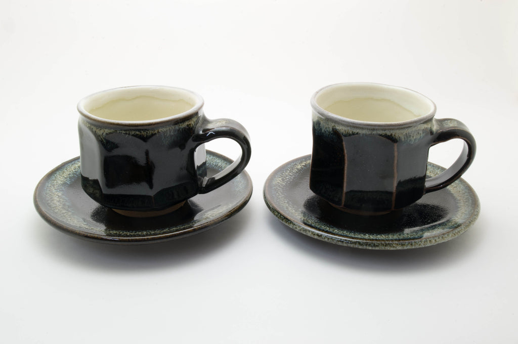 Earthenware Cup and Saucer by Shoyo-gama