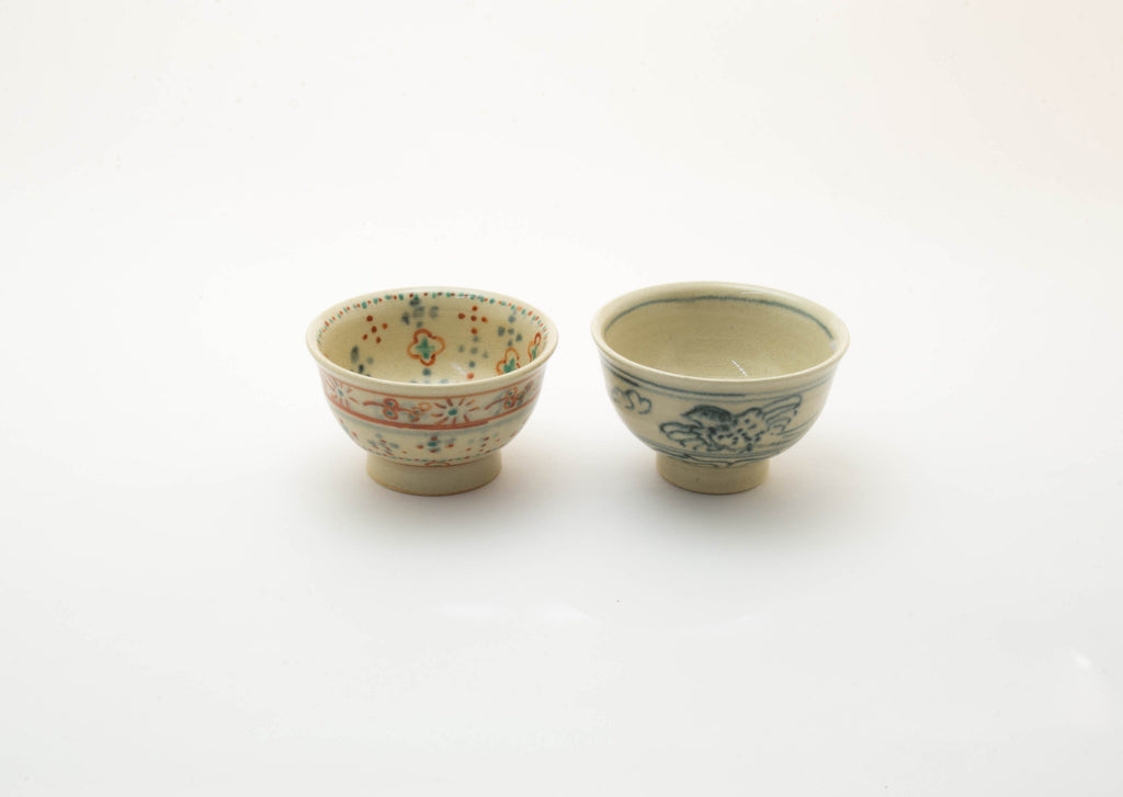 Blue Sake Cup in AnnanStyle Yuki Ando Porcelain