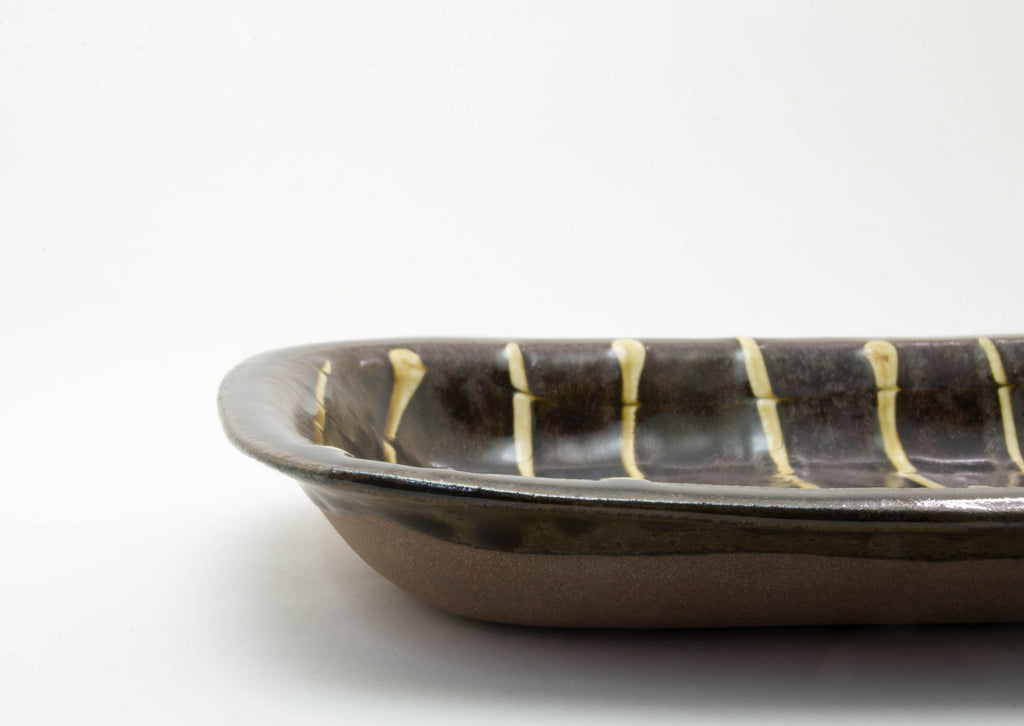 Rectangle Earthenware Plate by Tanso Gama