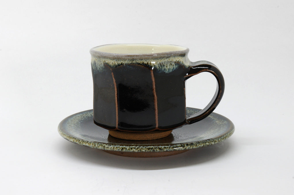 Earthenware Cup and Saucer by Shoyo-gama