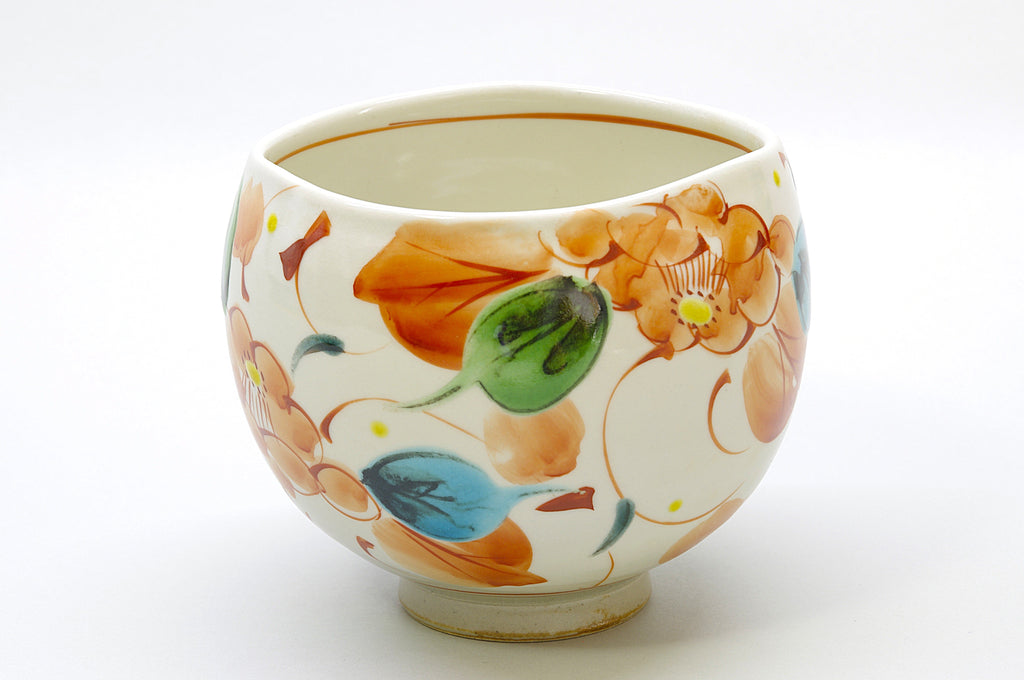 Earthenware Teacup in Kutani Ware, Ippuku Wan