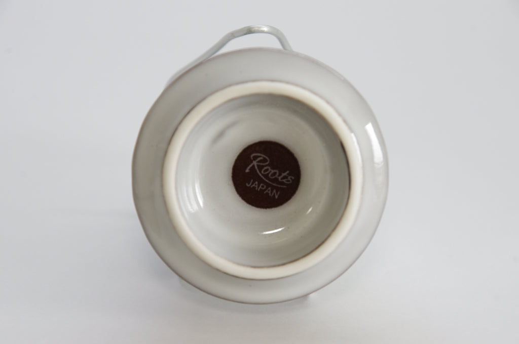 White Glossy Porcelain Tokkuri and Ochoko by Roots Japan