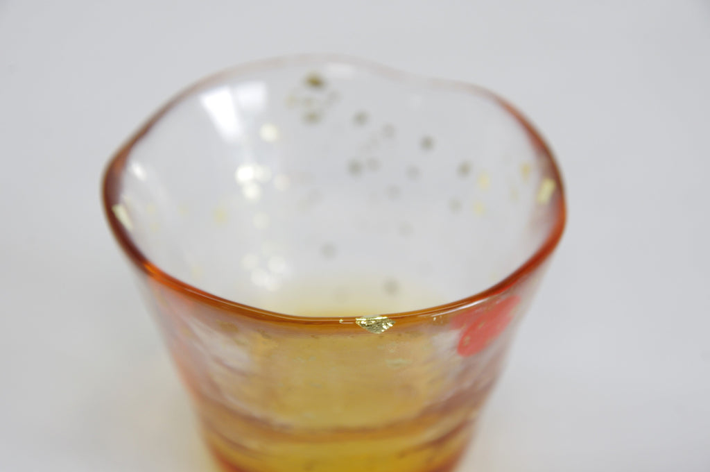 Glass Sake Cup in Five Colors in Tsugaru Vidro Style