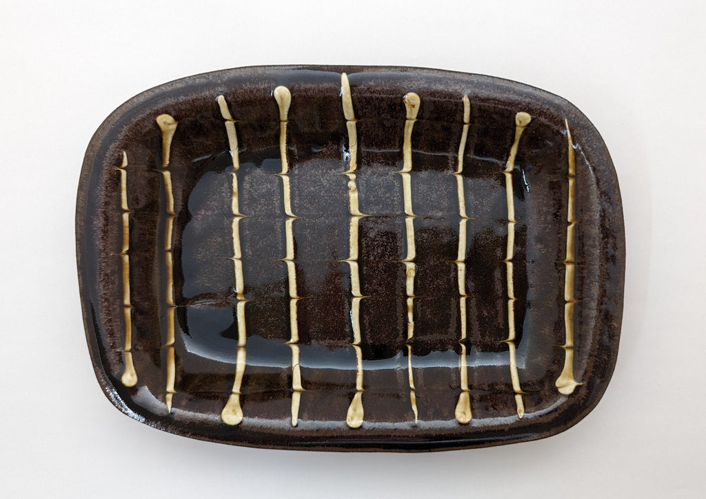 Rectangle Earthenware Plate by Tanso Gama