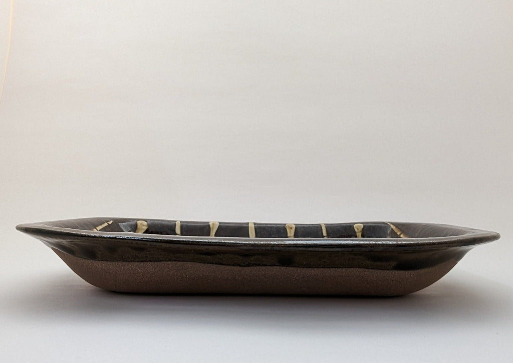 Rectangle Earthenware Plate by Tanso Gama